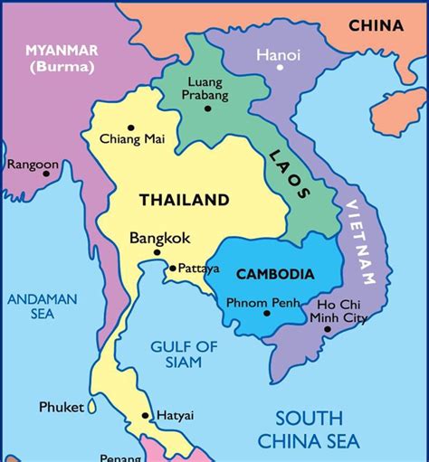 thailand vietnam map